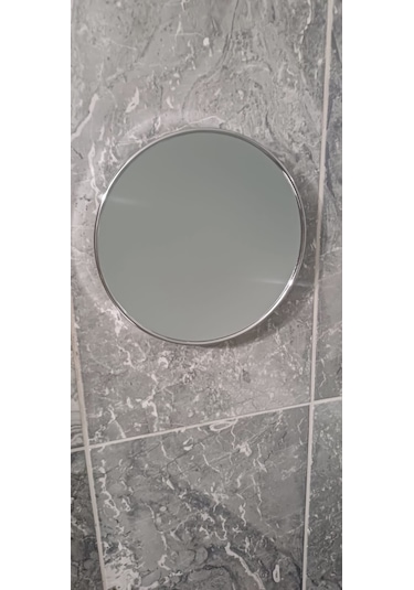 Vantuzlu Büyüteçli Krom Dekoratif Makyaj Aynası