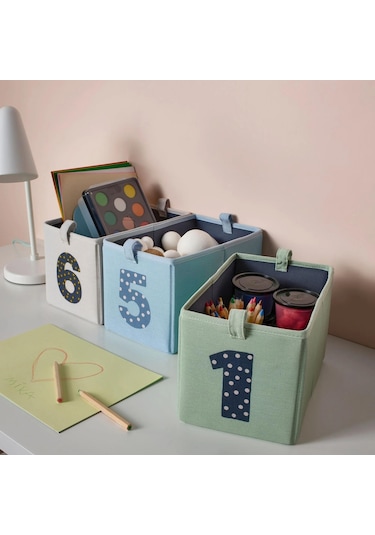3 Parça Kutu Seti, Barndröm Çok Renkli Meridyendukkan 17x27x17 Cm Çocuk Odası Düzenleme Kutuları Çok Renkli