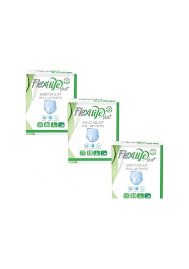 Flexilife Plus Emici Külot Hasta Bezi Büyük Boy Large 3 x 30'Lu