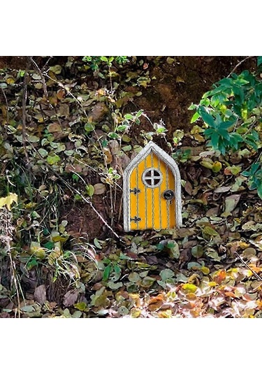 Minyatür Peri Cücesi Ev Kapısı - Bahçeler, Ağaç Heykelleri Ve Bahçe Dekoru İçin Açık Hava Ahşap Peri Kapısı, Hayal Gücüne Sahip Alanlar İçin Mükemmel