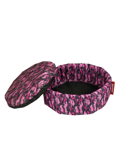 Xpermate Sünger Simit Küçük Irk Köpek Kedi Yatağı 45 Cm Kamuflaj