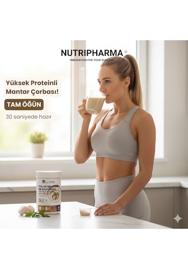 Whey Proteinli Mantar Çorbası Öğün Tozu Bariatrik Diyet Protein Tozu, 600g Diğer