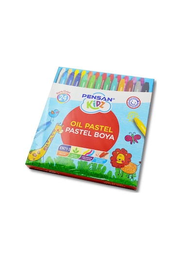 Kidz Karton Kutu Pastel Boya 24 Renk 24 Renk