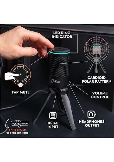 Blackstar Co-tfusbmıc-wt Carry-on Threefold Katlanabilir Usb Condenser Mikrofon Beyaz