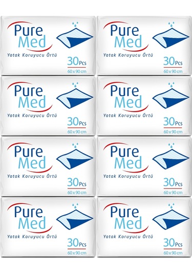 Puremed Hasta Yatak Koruyucu 8 x 30'lu 60 x 90 CM