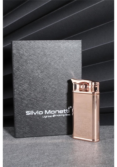 Silvio Monetti Rose Renk Özel Tasarım Pürmüz Gazlı Çakmak 24csm875mr03