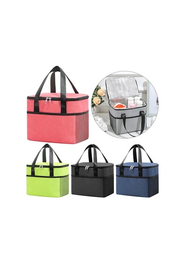 Xj 8l Yalıtımlı Termal Çanta Soğutucu Çanta Öğle Yemeği Çantası Mavi Mavi Diğer