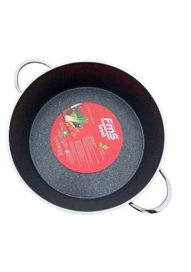 Fms Basık 24 Cm Granit Tencere Gri