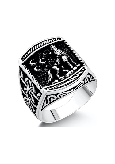 925 Ayar Gümüş 3 Hilal Bozkurt Tasarım Erkek Yüzük