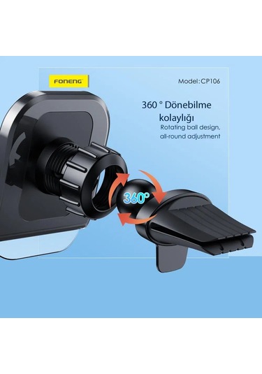 Foneng Cp106 Manyetik Araç İçi Havalandırma Telefon Tutucu -