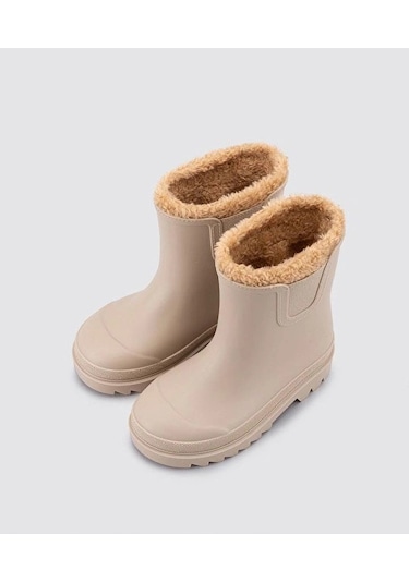 İgor Tokıo W10290 Kürklü Çocuk Yağmur Botu Bej Bej