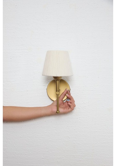 Bohem Hasır Süet Kadife El Yapımı Beyaz Ledli Aplik Krem