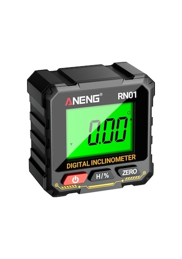 Tongxida Aneng Rn01 Dijital Açı Ölçer - Manyetik, Arka Işık, Ahşap İnşaat İçin Pil Yok Siyah