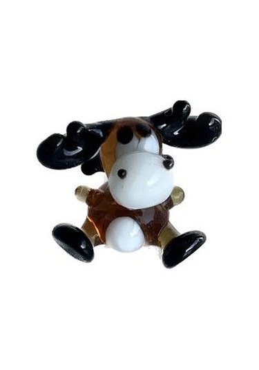 El Yapımı Mini Murano Cam Geyik Biblo A122-02