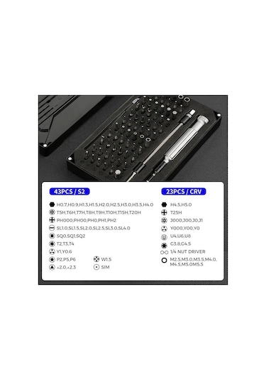 Uf-tools Ks-800088 Hassas 89 Parça Elektronik Onarım Tornavida Seti