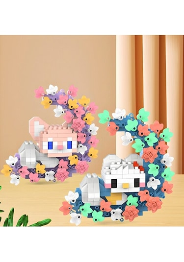 Brıcks Hello Kitty & My Melody Çiçekli Ay Tasarımlı Dekoratif Yap