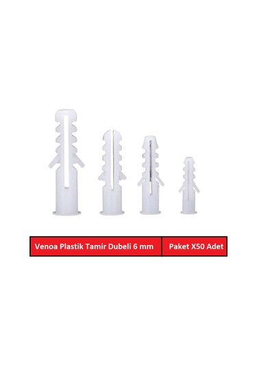 Venoa Db06 Plastik Dübel 6 Mm Paket 50 Adet