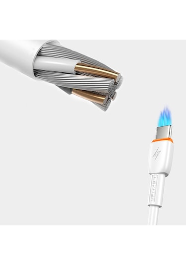 Lenyes Lc545 Type-c To Lightning Hızlı Şarj Özellikli Data Ve Şarj Kablosu 30w 1m Beyaz