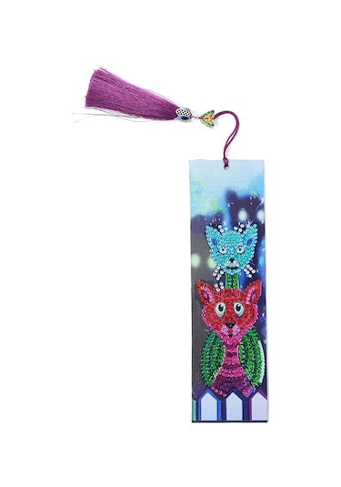 Wezone Sevimli Kedi Şekilli Deri Kitap Ayracı - 21x6cm El Yapımı