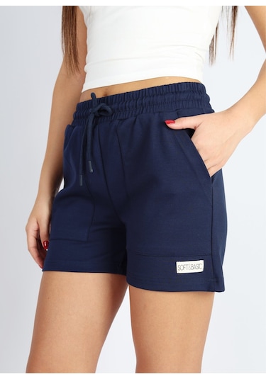 Soft&Basic Lacivert Modal Rahat Kumaş Şort Lacivert
