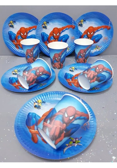 Love Land Örümcek Adam Temalı 20 Kişilik Bir Parti İçin Tek Kullanımlık Yemek Takımı 168057139 Diğer