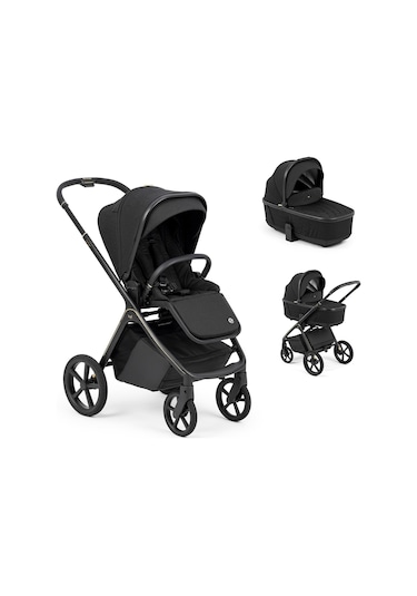 Bagi Heritage Portbebeli Set Bebek Arabası Black Black