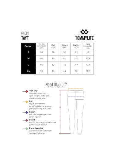 Tommy Life Kahverengi Yüksek Bel Toparlayıcı Slim Fit Dar Paça Kadın Tayt - 94011 Kahverengi