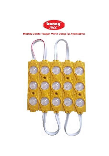 Mutfak Dolabı Tezgah Vitrin Dolap İçi Aydınlatma Led Turuncu 5'li