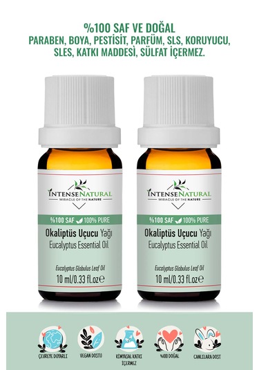 Intense Natural Okaliptüs Uçucu Yağı 2 x 10 ML