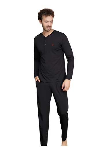 Bone Club 5282 Erkek Pijama Takımı Lacivert V2 Lacivert