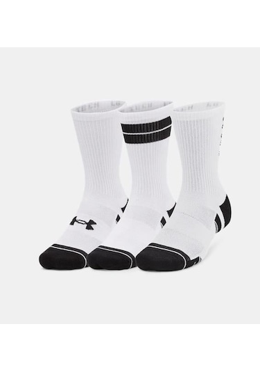 Under Armour Performance Tech Nov 3pk Crew Mid Çorap-31778 Beyaz