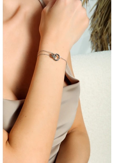 Reva El Bileğine Takılan Taşlı Ve Pandantifli Bilezik 151766673 Gri