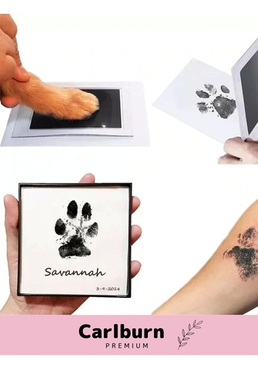 Carlburn Anılarınızı Ölümsezleştirin Kimyasal İçermeyen 2 Kez Kullanımlık El Ayak İzi Fotoğraf Çerçevesi Çok Renkli
