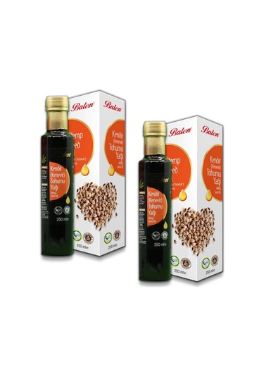 Balen Kendir Tohumu Yağı Soğuk Pres 250 ML x 2 Adet