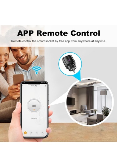 Tuya Akıllı Wifi Bluetooth Ab Fişi 20a Soket Güç İzleme Zamanlayıcı Çıkış Çocuk Kilidi Google Home Alice Smartthings Alexa Siyah