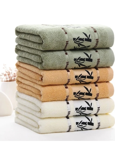 Xiyyadms Yetişkin Bambu Lifli Kalın Jacquard Havlu - 70x140cm, Yüksek Emici, Konforlu, Saç/spa Kullanıma Uygun Kahve Rengi Kahve