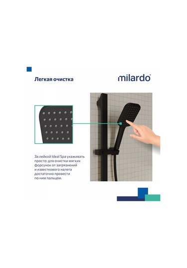 Milardo Duş Başlığı, 1 Mod 201318520 Siyah Mat