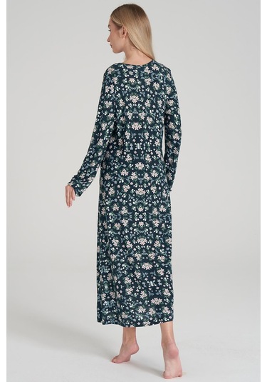 Kadın Uzun Kol Lacivert Gecelik C1t2n6o1 001