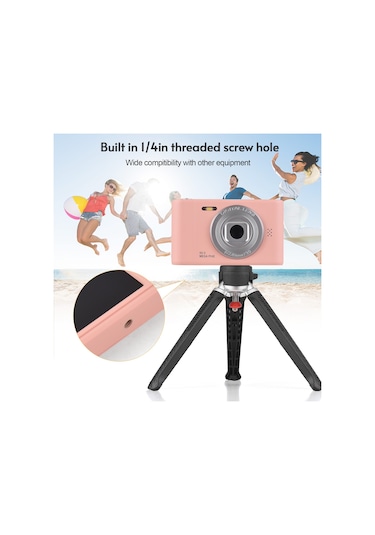 1080p Dijital Kamera Video 50mp Fotoğraf Çift Lens 2.4 İnç Ekran 8x Zoom