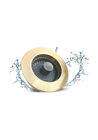 Homyl Mutfak Lavabosu Tahliye Süzgeci Hafif Paslanmaz Koku Altın