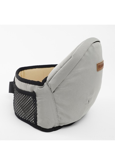 Konesam 0-3 Yaş Bebek Taşıma Koltuğu - Kaymazsız Tasarım 12kg Yük Kapasitesi - Çocuk Bakıcısı Bel Taşıyıcı Gri