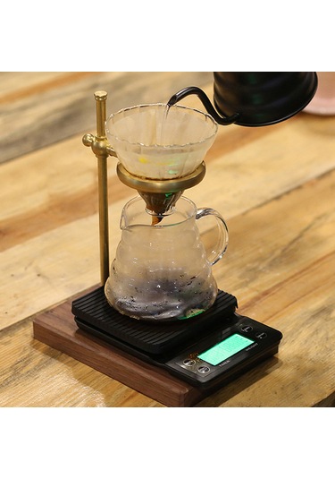 Ranyeek Kahve Ve Pastane Mutfağı İçin 0.1g Hassasiyetli 3kg Maksimum Ağırlık, Zamanlayıcı Ve Çözümleme Fonksiyonlu Siyah Abs Elektro Nikal Tartı Pil Dahil Değil Siyah