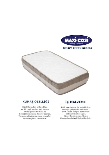 Uzunbebe 80X190 Maxi Cosi Milky Ortopedik Yaylı Yatak - 80X190 Yatak