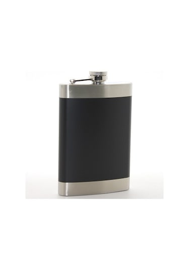 Paslanmaz Çelik Tekli 9 Oz Matara Siyah Renk