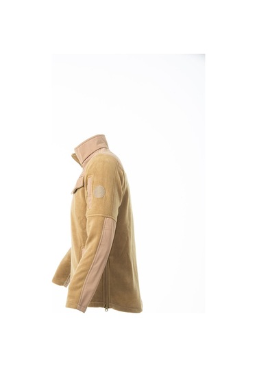 Karcamp 5 Cepli Cep Kapaklı Unisex Polar Mont Ceket Bej