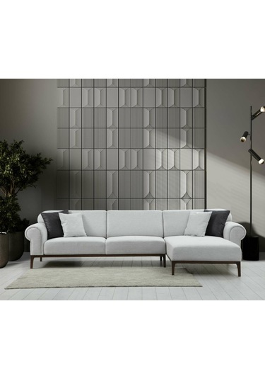 London Sırt Mekanizmalı Köşe Takım + Berjer - Ares Beyaz/antrasit