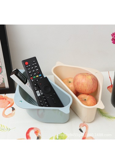 Lemestar Mutfak Lavabo Üçgen Sıvı Çıkarıcı Sepet, Süspansiyonlu Meyve Sebze Kabuk Depolama Kutusu, Sponge Ve Bezi Tutabilir Pp Malzeme Süngerli Sepet Gri