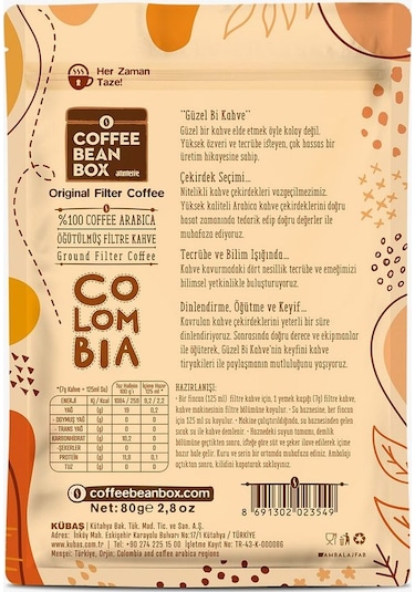 Altın Telve Colombia Filtre Kahve 10 x 80 G