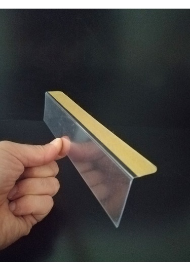 10 Adet Yapışkanlı Etiketlik Profil 20 x 4 CM Raf İsimlik Etiketlik