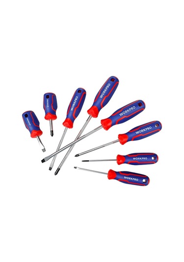 Workpro Wp200505 8 Parça Profesyonel Cr-v Manyetik Tornavida Seti Fr Wp200505